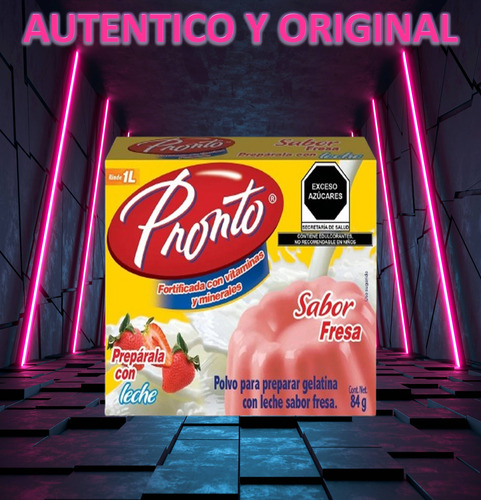 Pronto 3 Gelatinas De Leche Sabor Fresa Con Vitaminas Wow