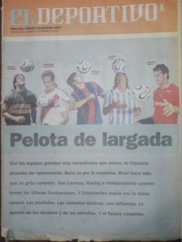 Diario Clarin El Deportivo - Guia Torneo Clausura Año 2007