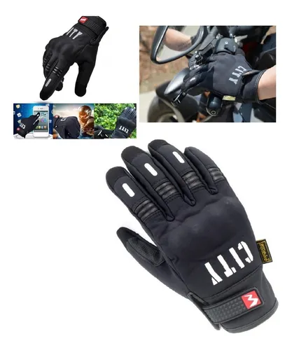 Madbike City par de guantes para moto xl negro