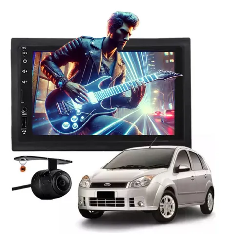 comprar Kit Central Multimidia Mp5 Mp8 Fiesta + Moldura + Camera 