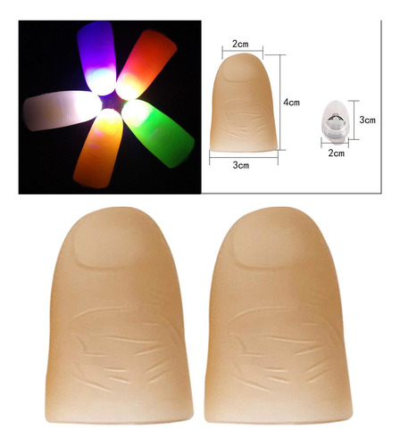Luces De Dedo Led Truco De Magia Para Niños Luz Multicolor