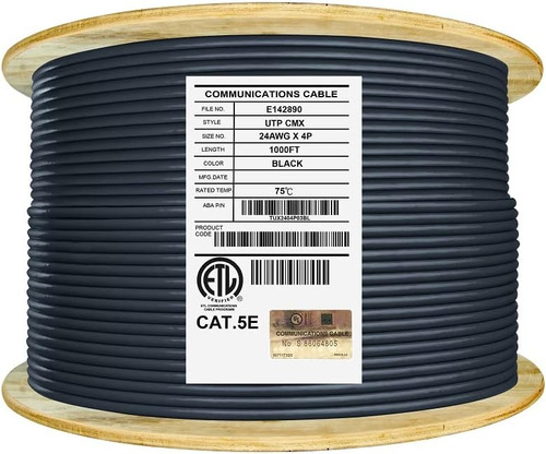 Cable Exterior Elite Cat5e. Cmx: Resistente A Los Rayos Uv, 