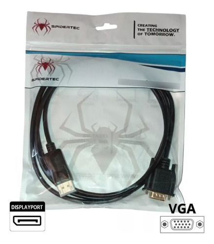 Cable Convertidor De Display Port A Vga | 1,8mts 15 Pines