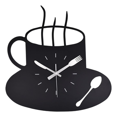 Moderno Reloj De Pared Temático Cocina Taza Taza Taza Cuchar