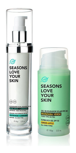 Bloqueador Facial Aquagel + Gel Bloqueador Solar Manzana