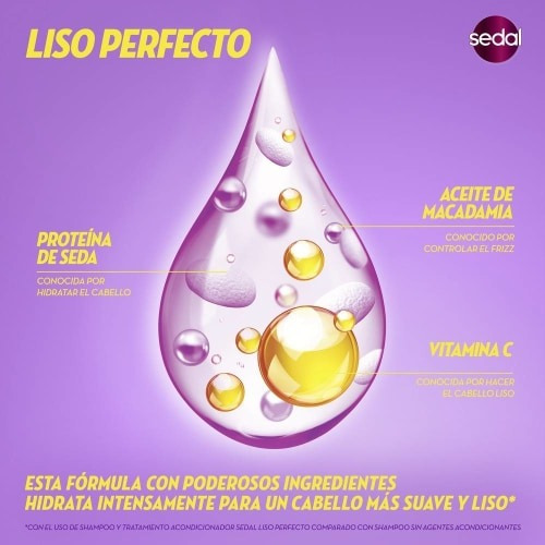 3 Shampoo Sedal Liso Perfecto 620 Ml