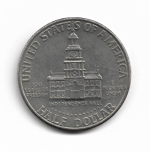 Imagen 2 de 2 de Half Dollar - Bicentenario (1776-1976)