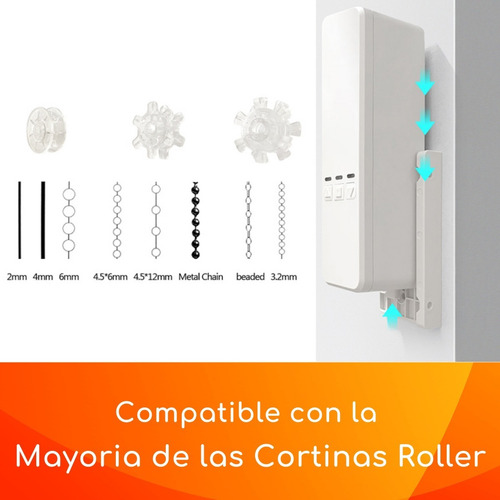 Imagen 5 de 7 de Motor Inteligente Wifi Para Cortinas Roller C/control Remoto