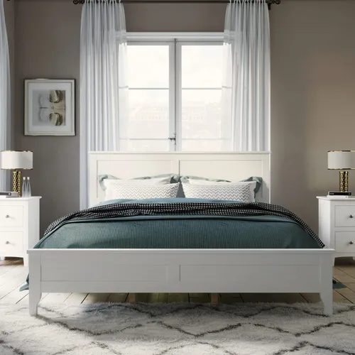 comprar Bellemave Base Cama Madera Maciza Queen Cabecero Liston No
