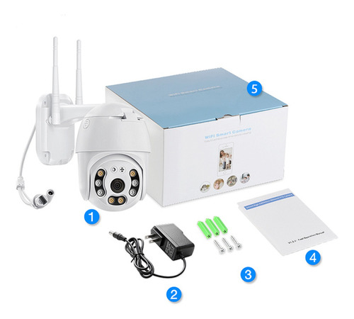 Imagen 4 de 8 de Cámara Seguridad Ip Wifi Domo Ptz 360 Exterior Full Hd Flash
