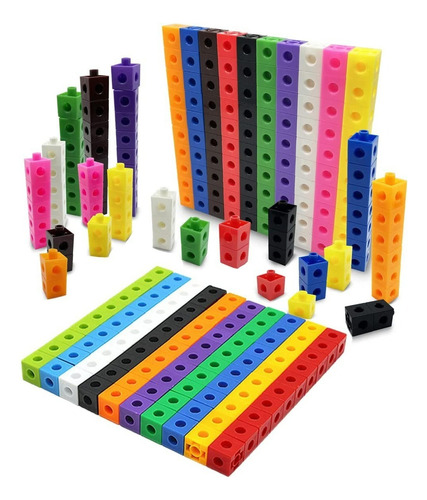 100 Cubos De Encaje Unifix - Matemáticas - Método Singapur