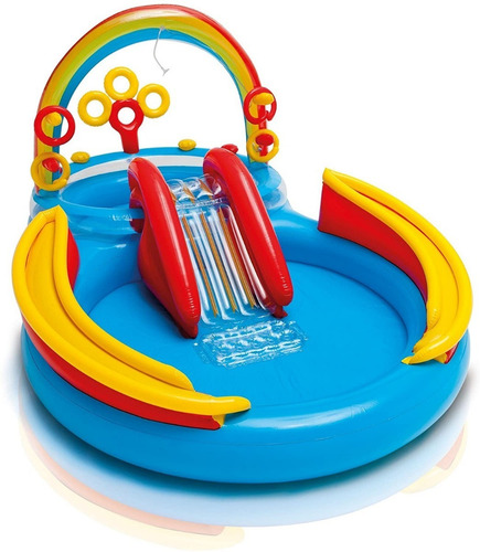 Inflable, Diseño De Arcoíris Anillo Centro De Juego