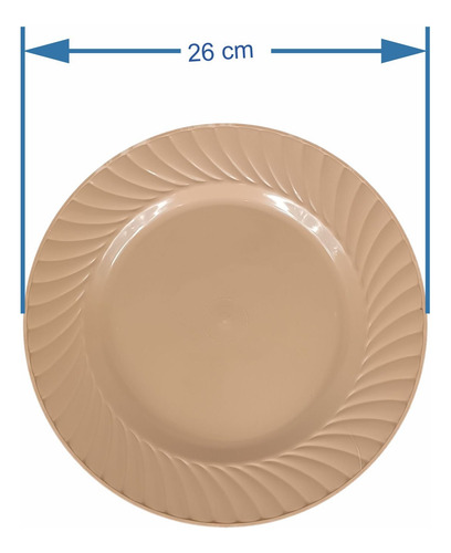 Plato Trinche De Platico Diámetro 26cm Cap 650ml Cafés