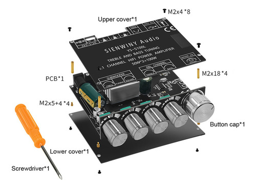 Sistema De Audio Inalámbrico Placa De Subwoofer Estéreo... A
