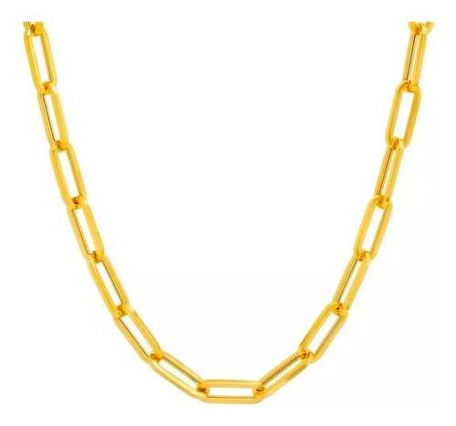 Collar Oro 18 Quilates Long Chain 45cm X 4mm Unica! Femenina