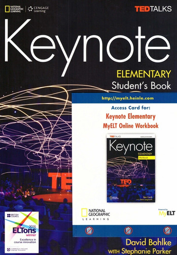Keynote - BRE - Elementary: Student Book + DVD-ROM + MyELT Online Workbook, Printed Access Code, de Bohlke, David. Editorial Cengage Learning Edições Ltda., capa mole em inglês, 2017