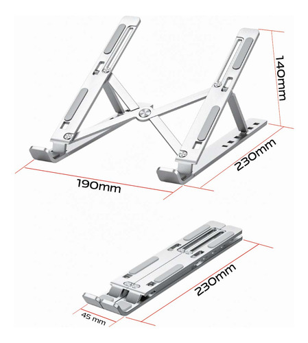 Base Suporte Notebook Laptop Ergonômico Mesa Metal Universal