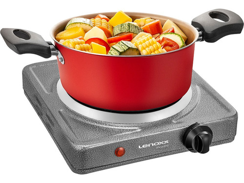 Fogão cooktop elétrica Lenoxx Pratic PFE351 prateado 127V