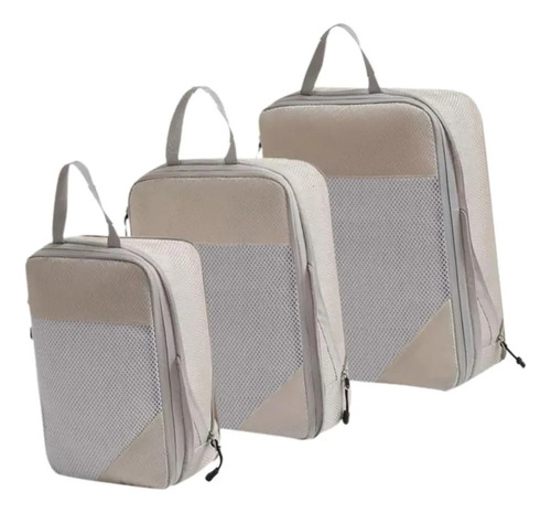 Kl Conjunto De Bolsas De Almacenamiento Comprimido For Beige
