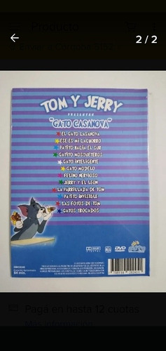 Tom Y Jerry Combo Con 4 Dvd Nuevos De Dibujos Animados
