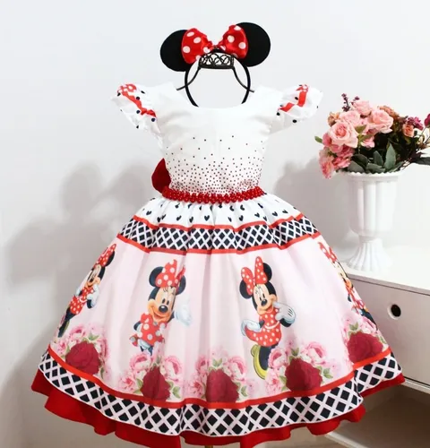 Mercado livre vestido da minnie vermelha 2025