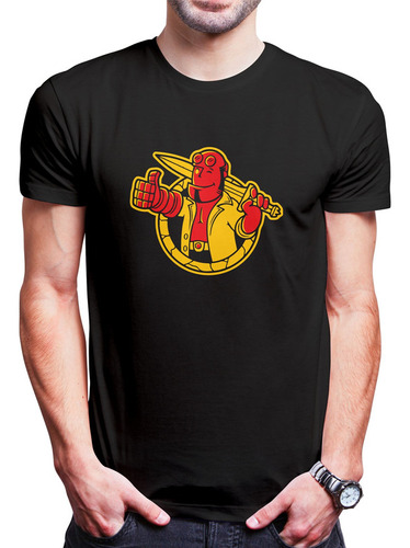 Polo Varon Hellboy Dibujo (d1544 Boleto.store)