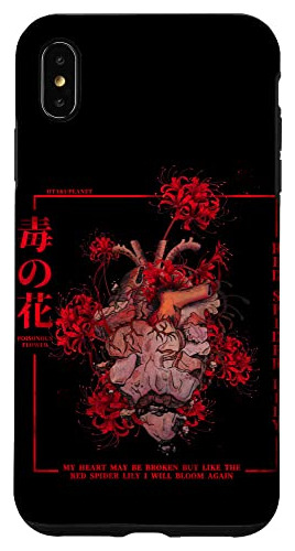 Funda Para iPhone XS Max Japanese Spider Lilies Suave Gru-02