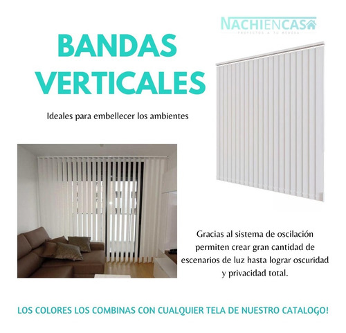 Bandas Verticales Black Out De 155x210 Ventana 150x2 Cortina