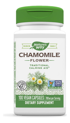 Nature's Way Flor De Manzanilla 700mg 100 Cápsulas