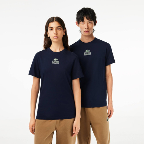 Remera Unisex Lacoste Th114722001 Algodón Estampada