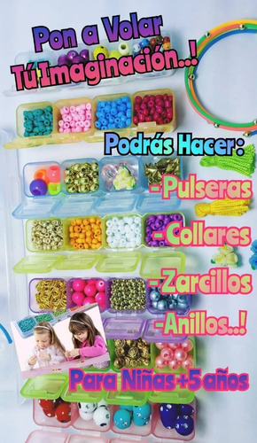 Imagen 3 de 4 de Kit De Bisuteria Para Niñas Pulsera Accesorios Cursos