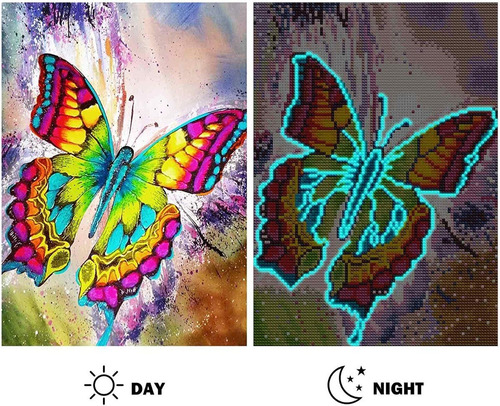 Imagen 2 de 8 de Kits De Pintura De Diamante 5d Diseño Mariposa 30 * 40 Cms