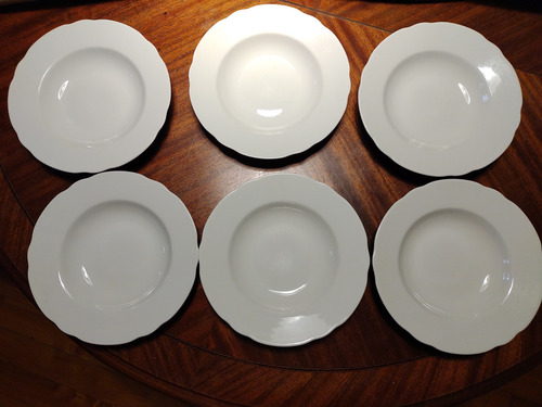 Plato Sopero Porcelana Verbano Blanco 23 Cm Pack 6 Unidades Blanco Lisa (Usado)