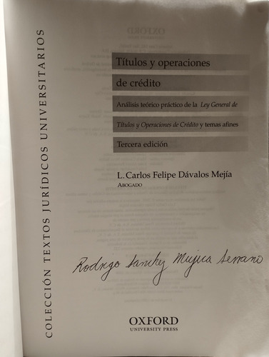 Títulos Y Operaciones De Crédito (Usado)