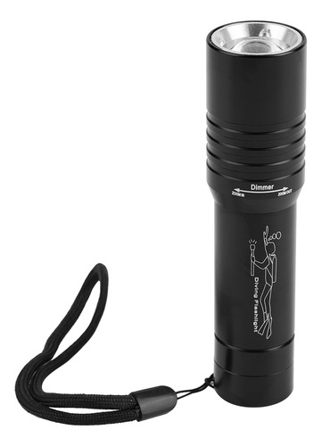 Lanterna De Mergulho Led Subaquática Portátil De 1200lm Com