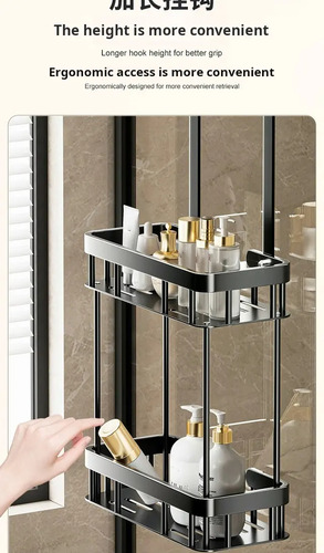 Organizador Rack De Baño Estante Colgante Para Mampara Ducha
