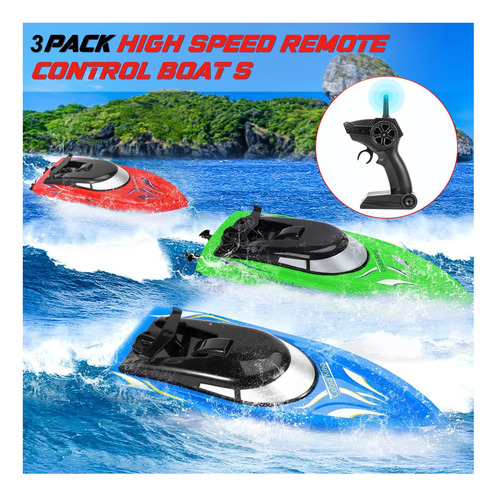 3 Paquete Barco Rc Botes De Control Remoto Para Niños Y Rc Y