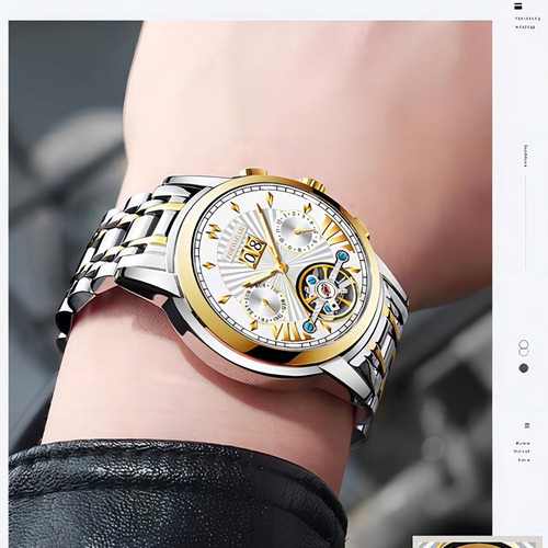 Relógios automáticos luminosos Poedagar Tourbillon para homens, cor de fundo: prata, ouro, branco