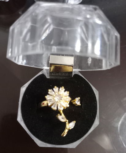 Anillo Girasol Giratorio Ajustable Anti-ansied