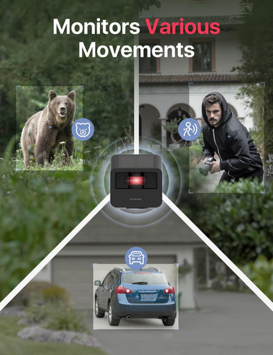 X-sense Driveway Alarm, Alarma Solar Inteligente De Largo...