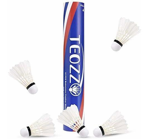 Set De Bádminton - Teozzo Goose Feather Badminton Shuttlecoc