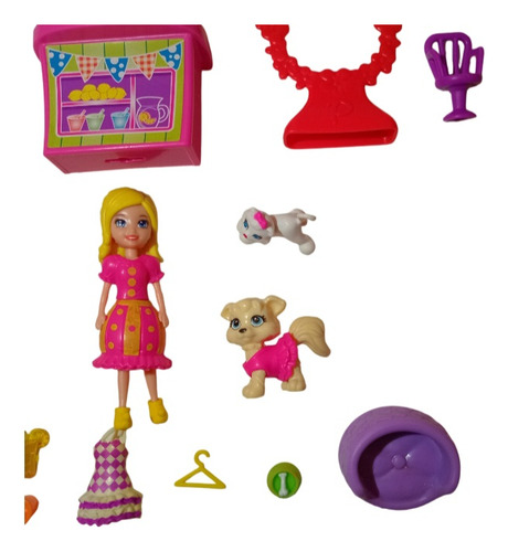Polly Pocket Playset Circo De Mascotas Y Limonada Divertida (Usado)