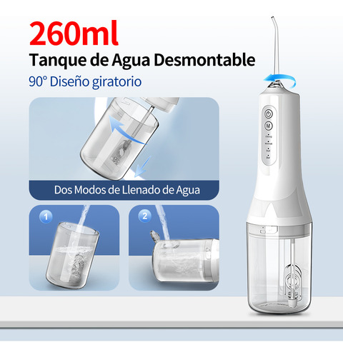 Irrigador Bucal Limpiador Dientes Con 4 Boquillas+ 4 Modos