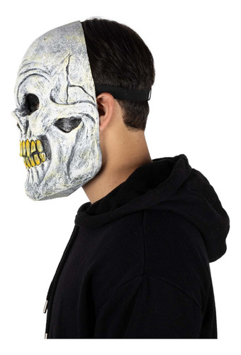 Máscara De Calavera Esqueleto White Skull Disfraz Halloween Color Blanco