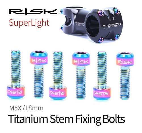 Imagen 2 de 7 de Tornillo Titanio Bicicleta Tornasol Mtb Ruta Potencia Risk