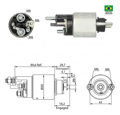 Automatico Partida Zm2708 Aplicavel Denso 428000-4600 | MercadoLivre