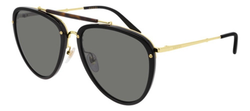 Gucci Gg0672s 001 New Aviator Negro Dorado