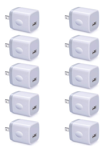 Nchufe Pared Usb 10 Unidad 1a 5 V Cargador Un Solo Puerto 14