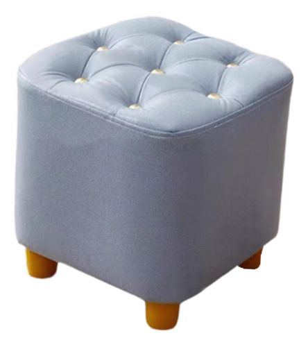 Elegante Reposapiés Otomano Para Decoración Del Azul