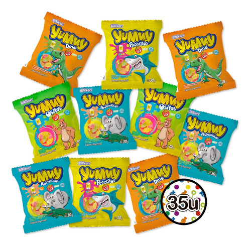 003 - Combo Golosinas Cumpleaños - Lollipop - 35 Chicos